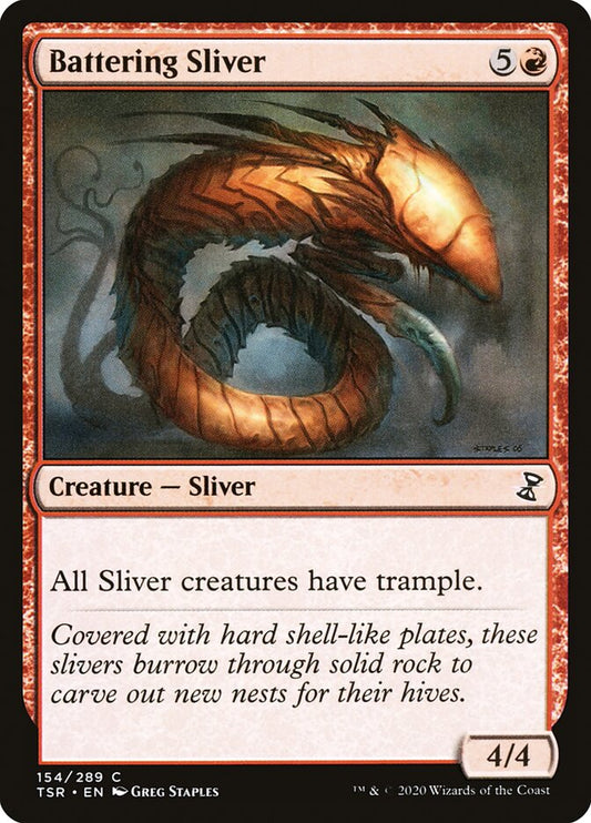 MTG Card Title: Battering Sliver TSR/154