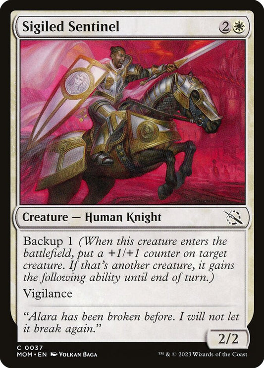 MTG Card Title: Sigiled Sentinel MOM/37