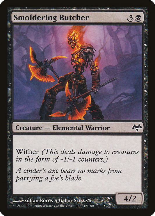 MTG Card Title: Smoldering Butcher EVE/42