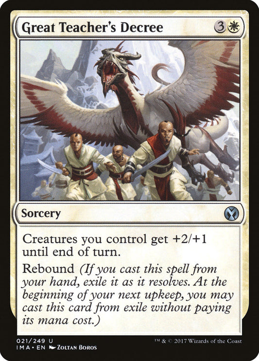 MTG Card Title: Great Teacher's Decree IMA/21