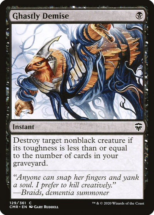 MTG Card Title: Ghastly Demise CMR/129
