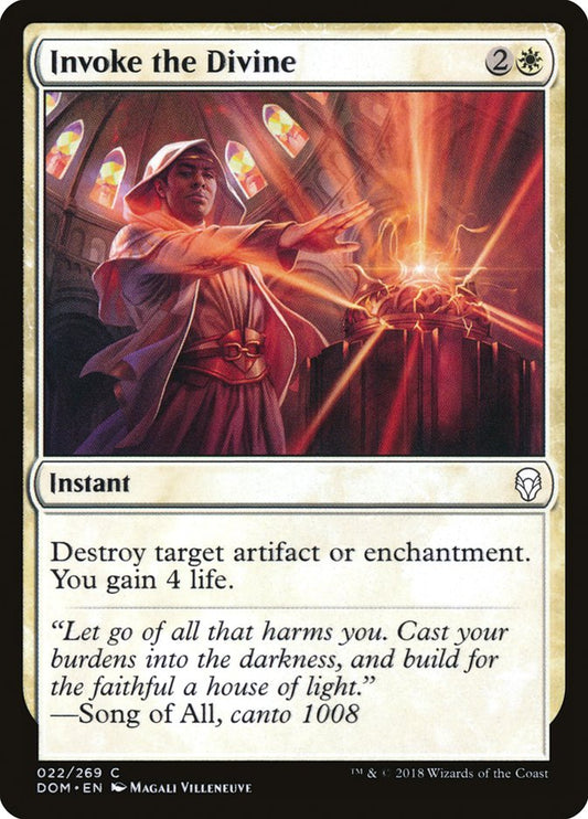 MTG Card Title: Invoke the Divine DOM/22