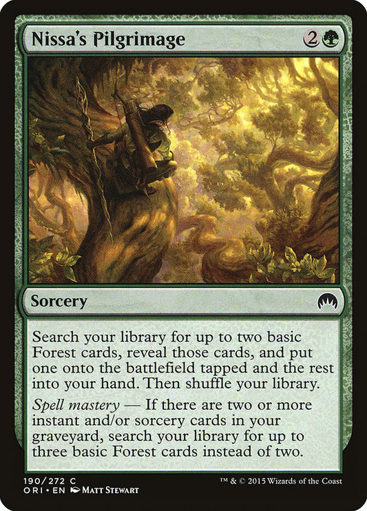 MTG Card Title: Nissa's Pilgrimage ORI/190