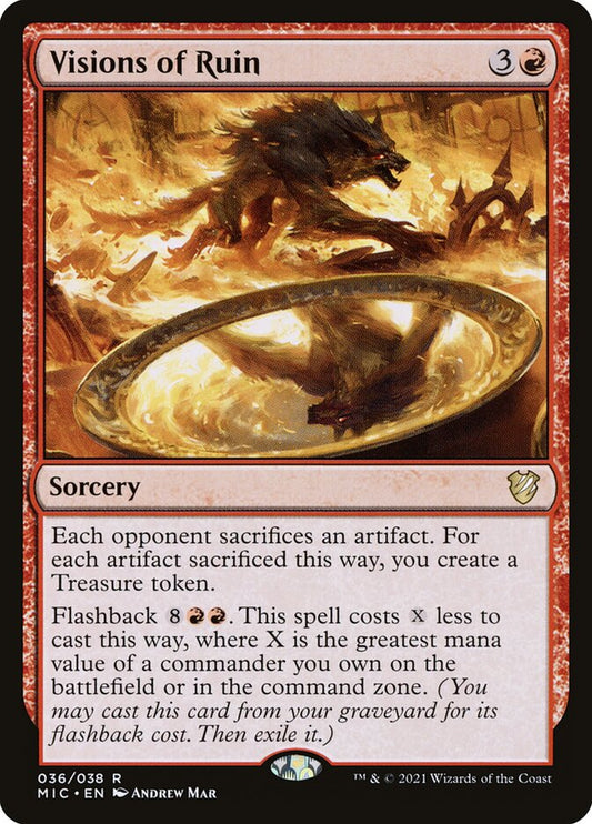 MTG Card Title: Visions of Ruin MIC/36