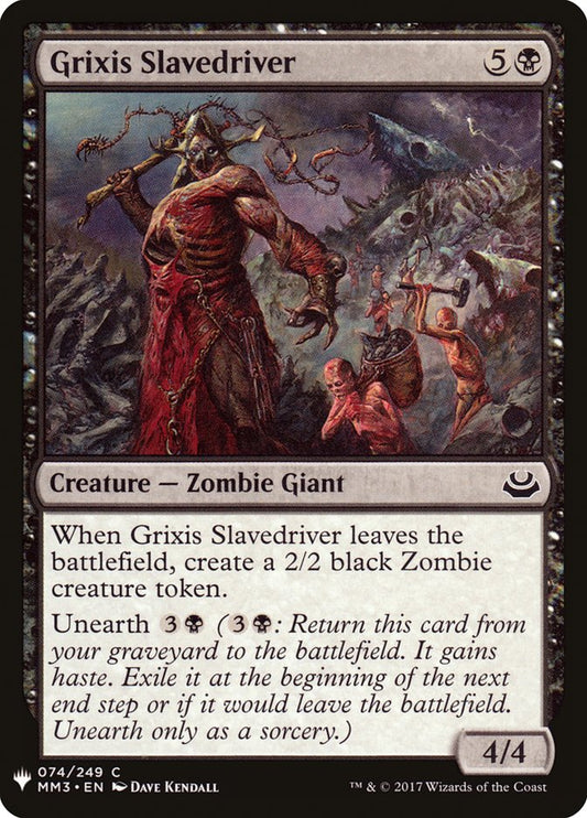 MTG Card Title: Grixis Slavedriver PLST/MM3-74