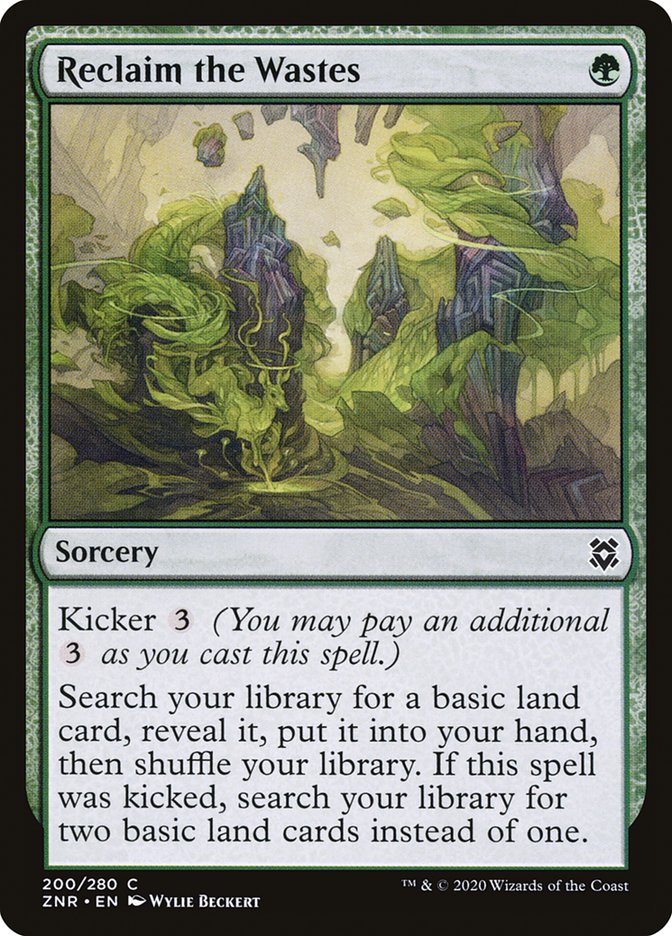 MTG Card Title: Reclaim the Wastes ZNR/200