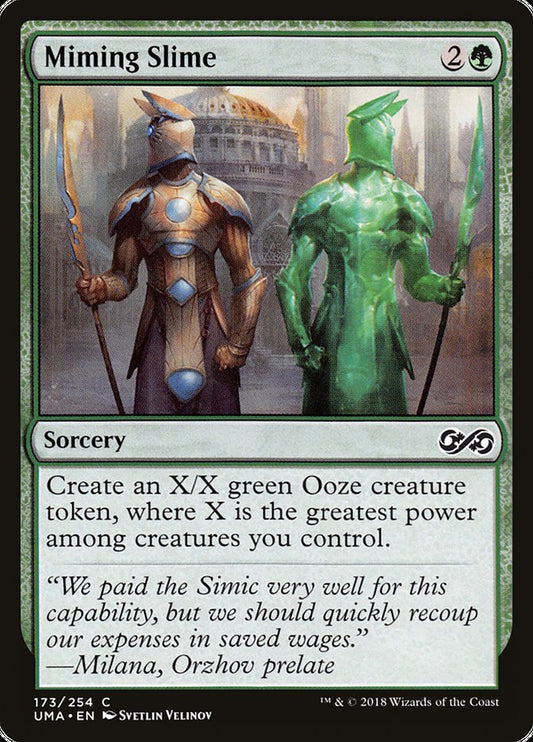 MTG Card Title: Miming Slime UMA/173