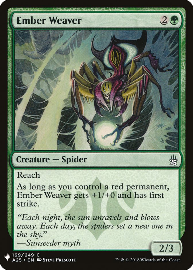 MTG Card Title: Ember Weaver PLST/A25-169