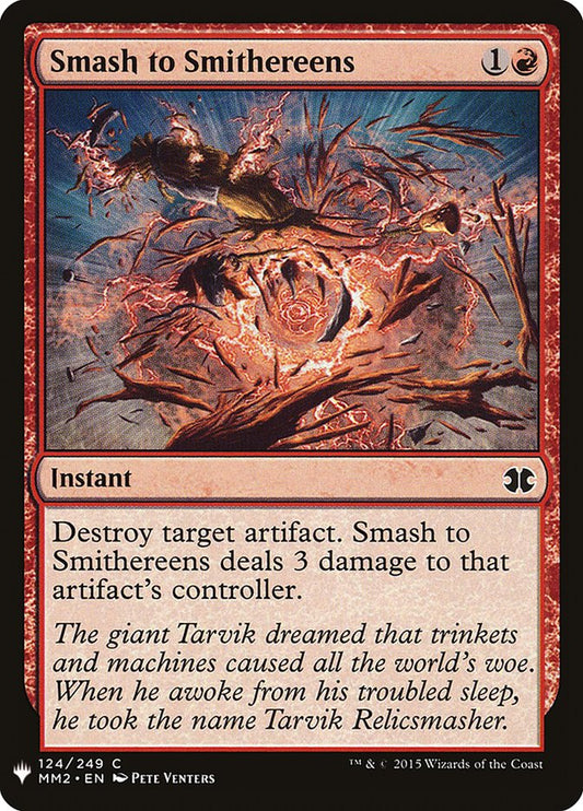 MTG Card Title: Smash to Smithereens PLST/MM2-124