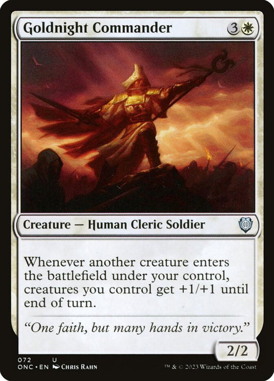 MTG Card Title: Goldnight Commander ONC/72