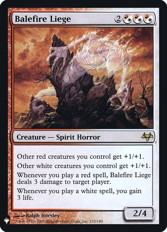MTG Card Title: Balefire Liege PLST/EVE-132