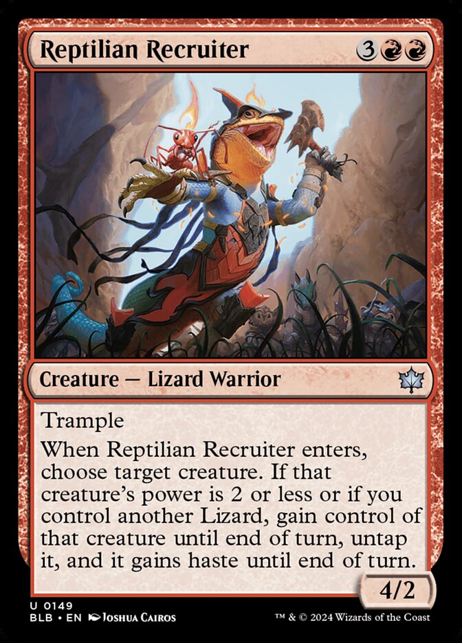 MTG Card Title: Reptilian Recruiter BLB/149