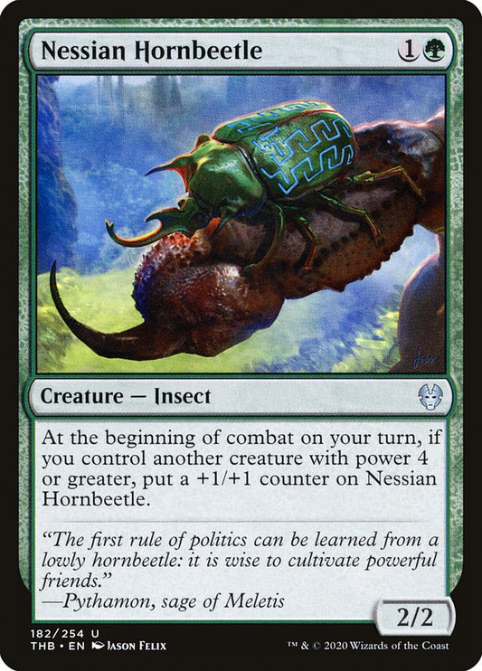 MTG Card Title: Nessian Hornbeetle THB/182