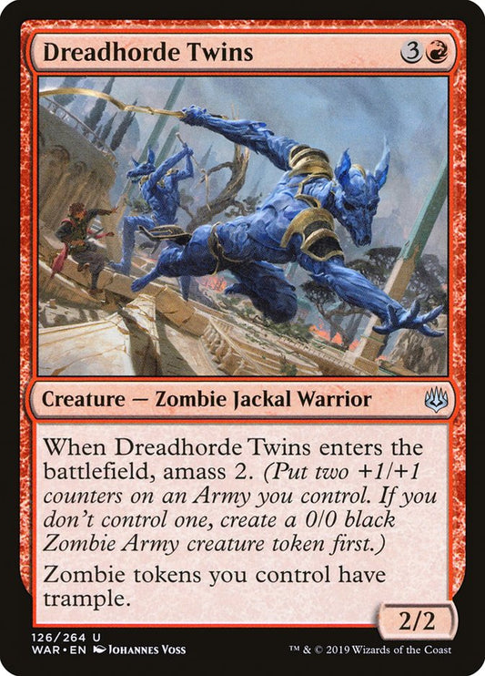 MTG Card Title: Dreadhorde Twins WAR/126