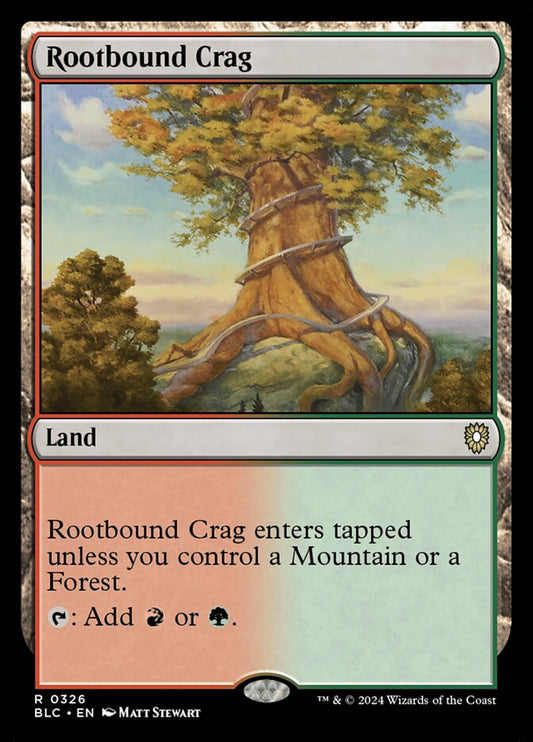 MTG Card Title: Rootbound Crag BLC/326