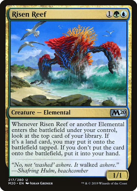 MTG Card Title: Risen Reef M20/217