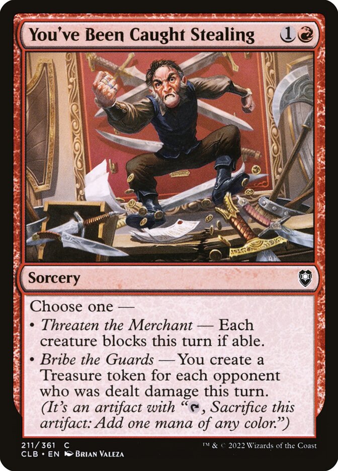 MTG Card Title: You've Been Caught Stealing CLB/211