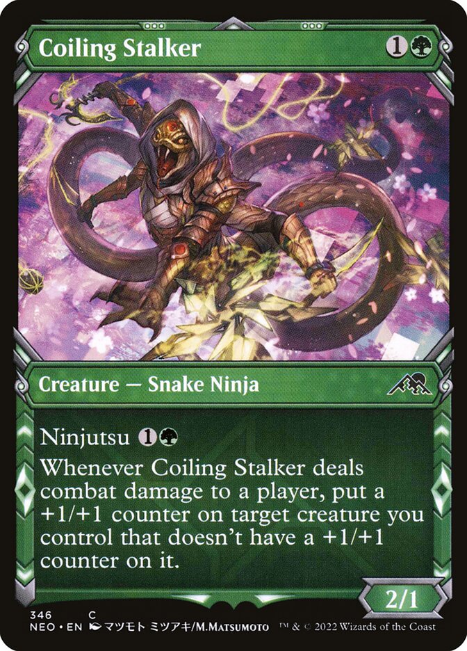 MTG Card Title: Coiling Stalker NEO/346