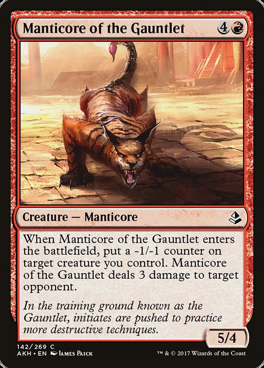 MTG Card Title: Manticore of the Gauntlet AKH/142
