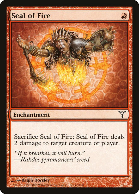 MTG Card Title: Seal of Fire DIS/71