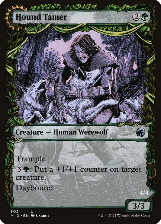MTG Card Title: Hound Tamer // Untamed Pup MID/302