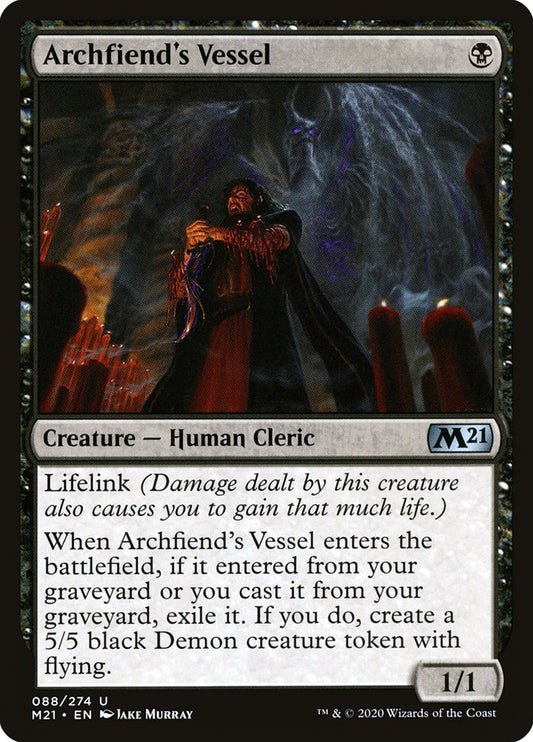 MTG Card Title: Archfiend's Vessel M21/88