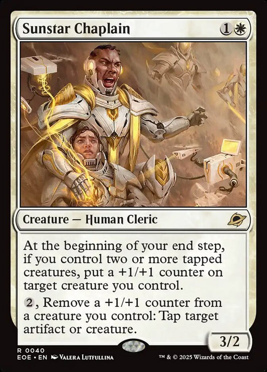 MTG Card Title: Sunstar Chaplain EOE/40