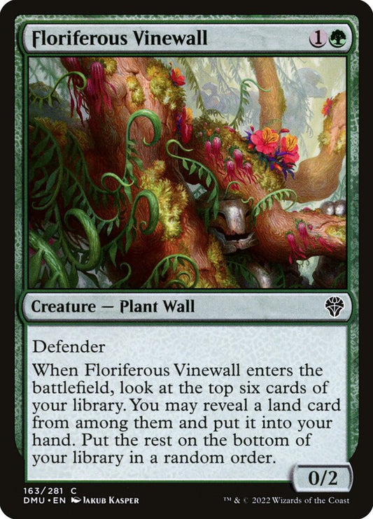 MTG Card Title: Floriferous Vinewall DMU/163