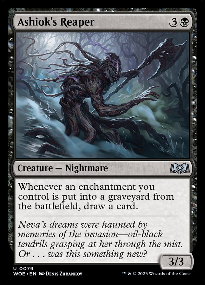 MTG Card Title: Ashiok's Reaper WOE/79