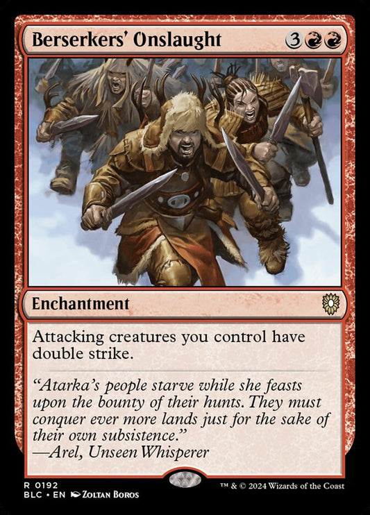 MTG Card Title: Berserkers' Onslaught BLC/192