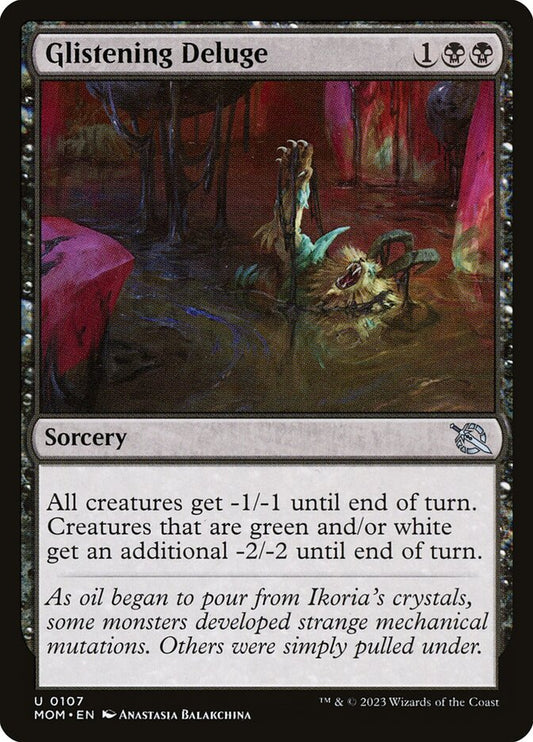 MTG Card Title: Glistening Deluge MOM/107