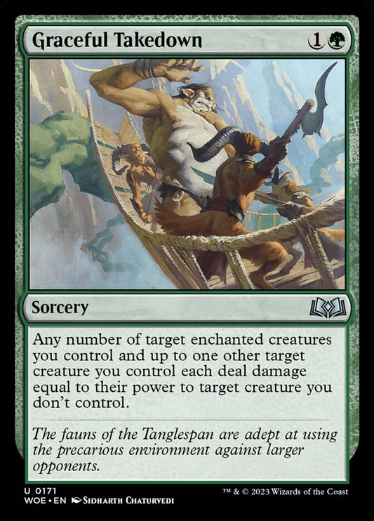 MTG Card Title: Graceful Takedown WOE/171
