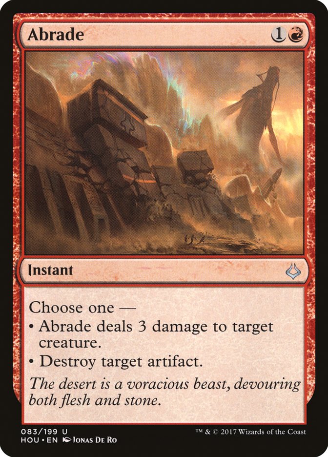 MTG Card Title: Abrade HOU/83