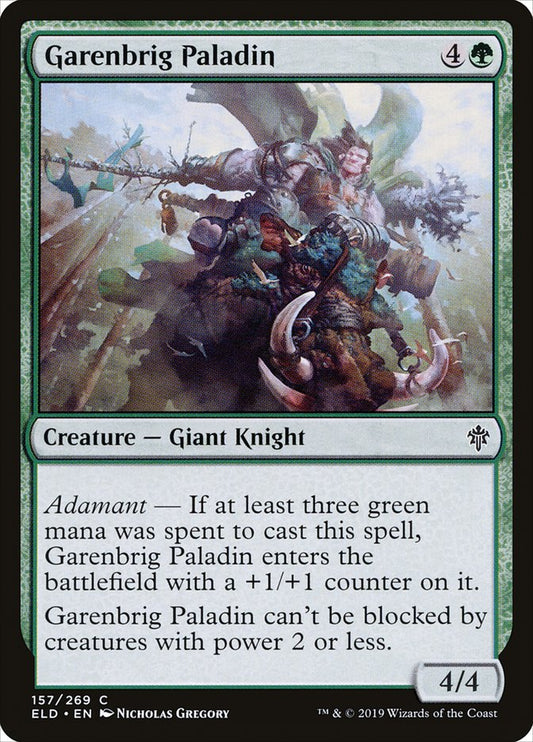 MTG Card Title: Garenbrig Paladin ELD/157