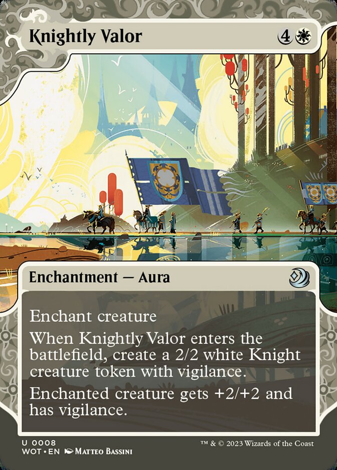 MTG Card Title: Knightly Valor WOT/8