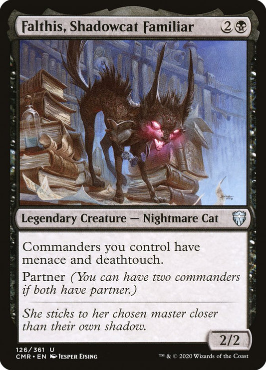MTG Card Title: Falthis, Shadowcat Familiar CMR/126