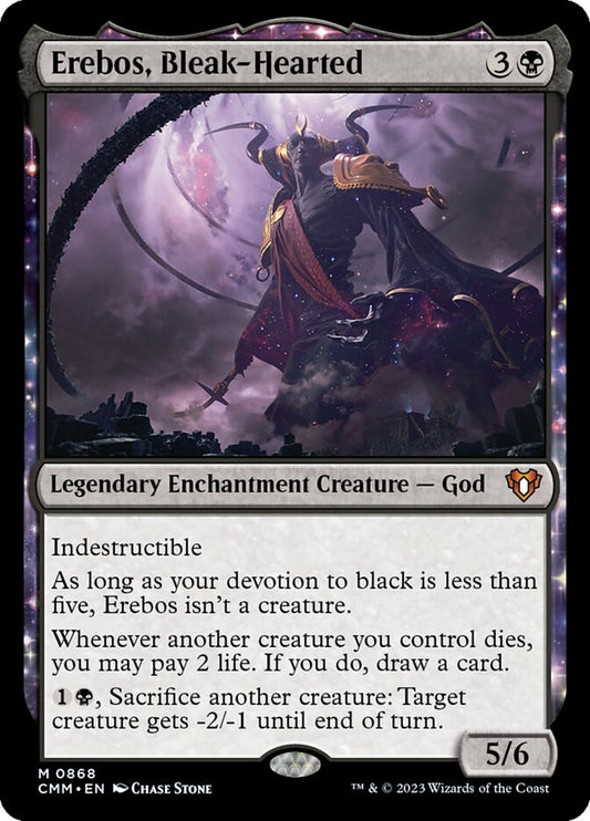 MTG Card Title: Erebos, Bleak-Hearted CMM/868