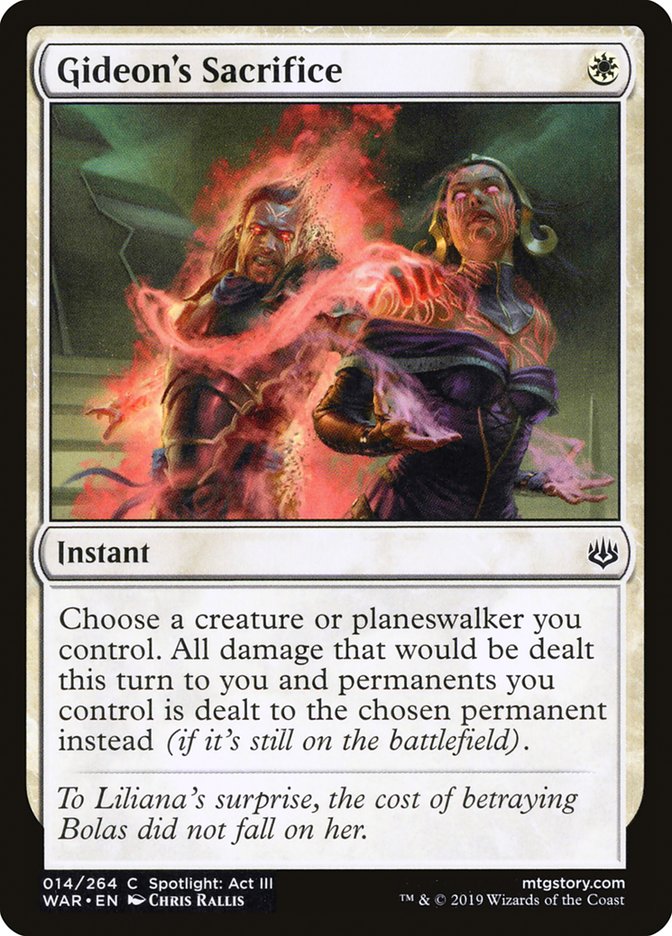 MTG Card Title: Gideon's Sacrifice WAR/14