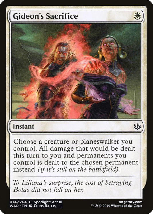 MTG Card Title: Gideon's Sacrifice WAR/14