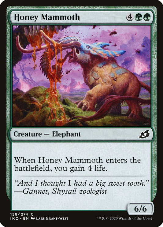 MTG Card Title: Honey Mammoth IKO/158