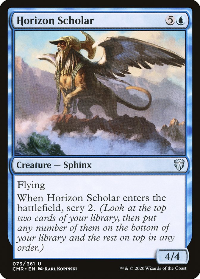 MTG Card Title: Horizon Scholar CMR/73
