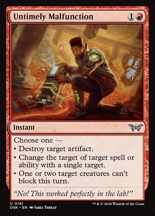 MTG Card Title: Untimely Malfunction DSK/161