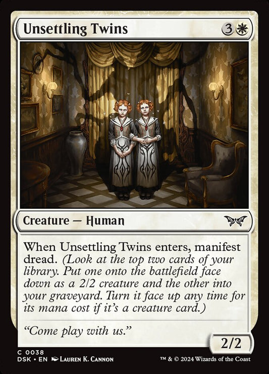 MTG Card Title: Unsettling Twins DSK/38