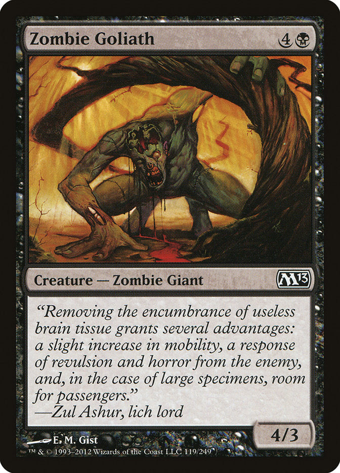 MTG Card Title: Zombie Goliath M13/119