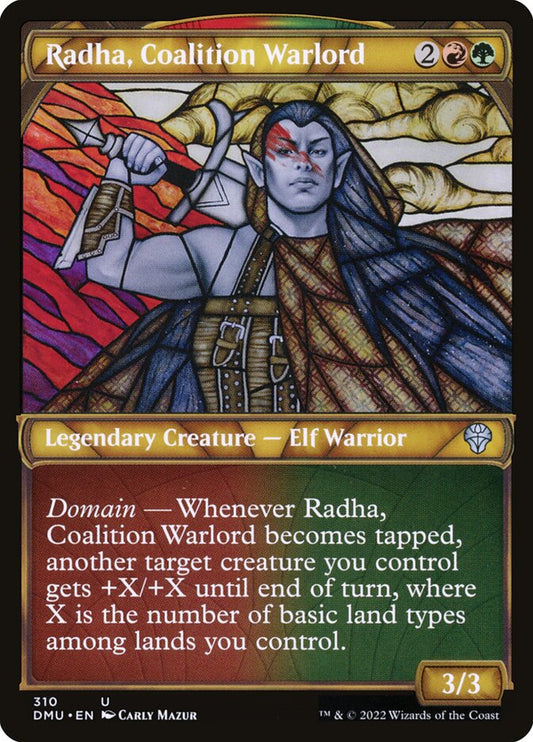 MTG Card Title: Radha, Coalition Warlord DMU/310