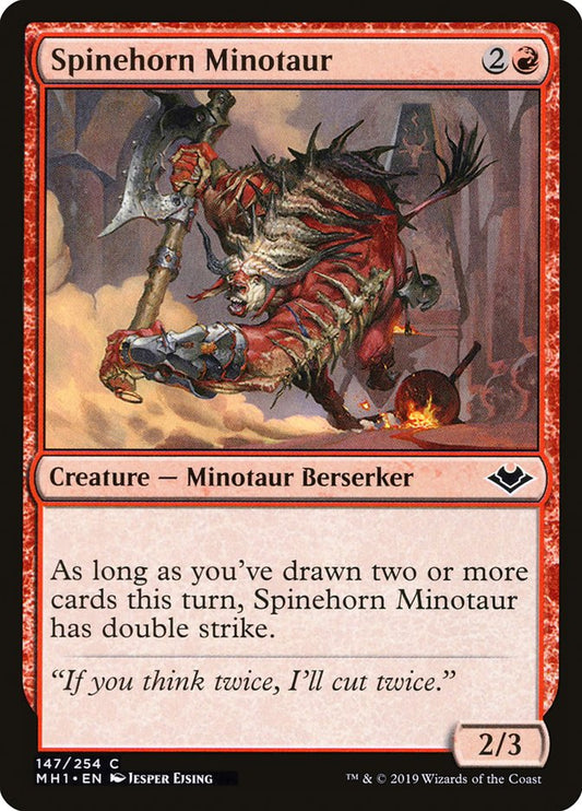 MTG Card Title: Spinehorn Minotaur MH1/147