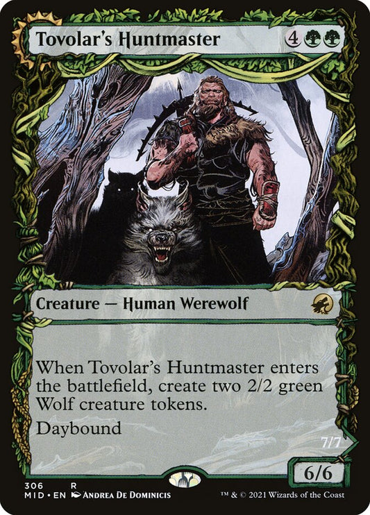MTG Card Title: Tovolar's Huntmaster // Tovolar's Packleader MID/306