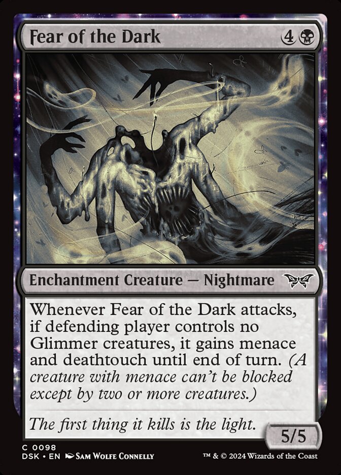 MTG Card Title: Fear of the Dark DSK/98
