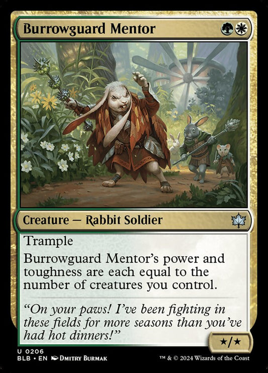 MTG Card Title: Burrowguard Mentor BLB/206