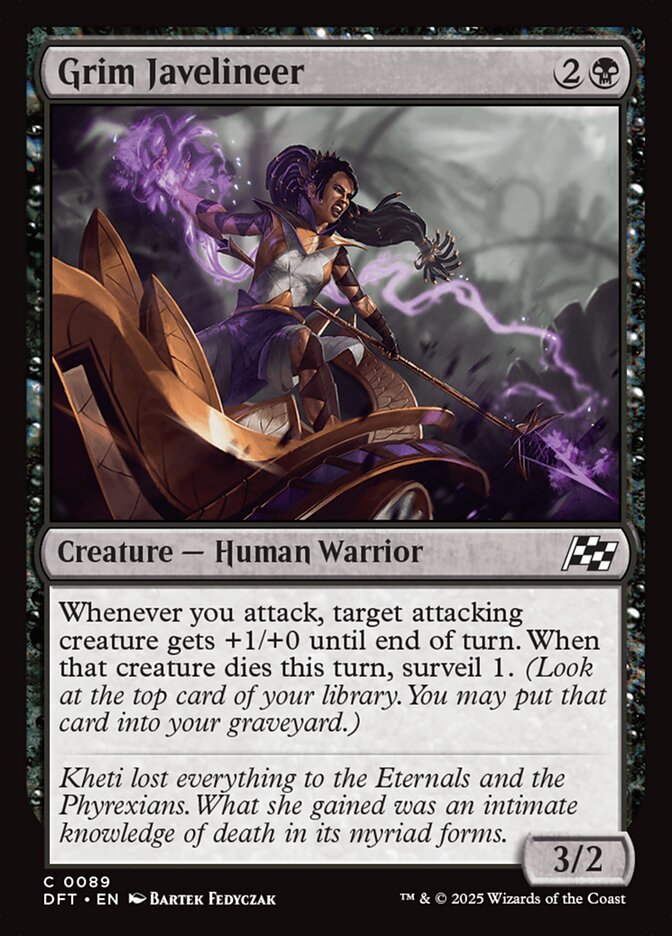 MTG Card Title: Grim Javelineer DFT/89